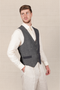 Gilet de Costume Gris en Lin et Chanvre - Collection Atelier