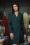 Robe Tailleur croisé verte