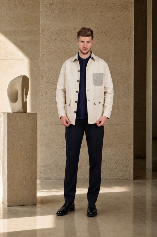 Veste Atelier Riviera — chanvre écru français