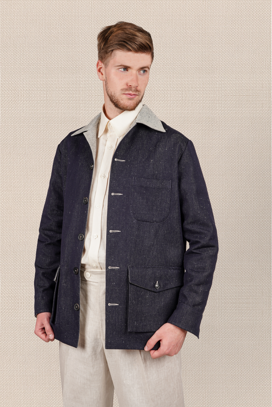 Veste Atelier Indigo en Coton et Chanvre Naturels - Collection Atelier