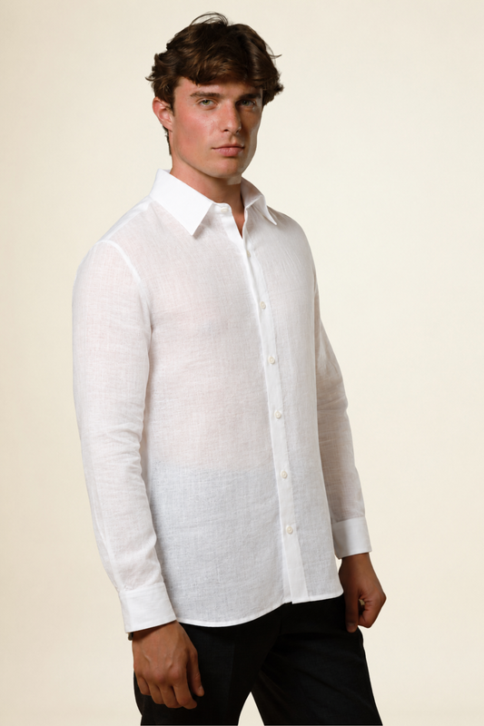 Chemise Sirocco — lin blanc français
