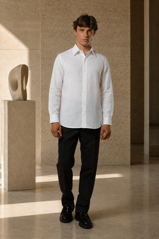 Chemise Sirocco — lin blanc français