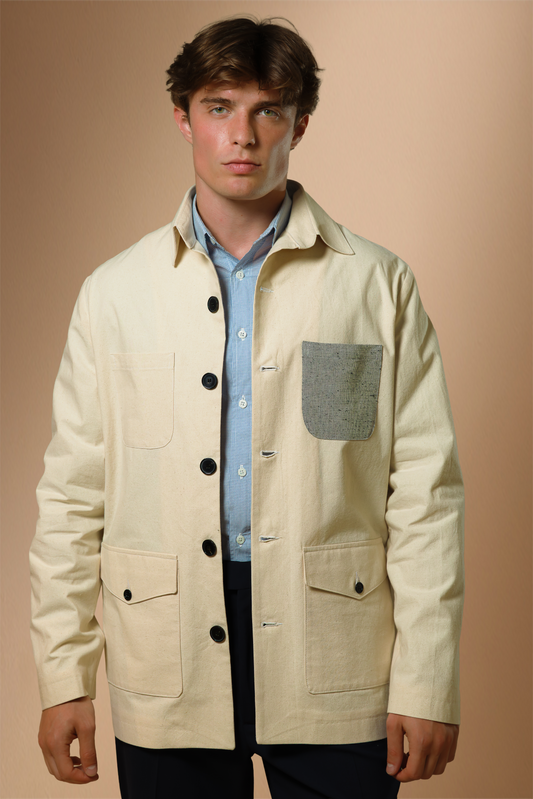 Veste Atelier Ecru en Coton et Chanvre - Collection Atelier