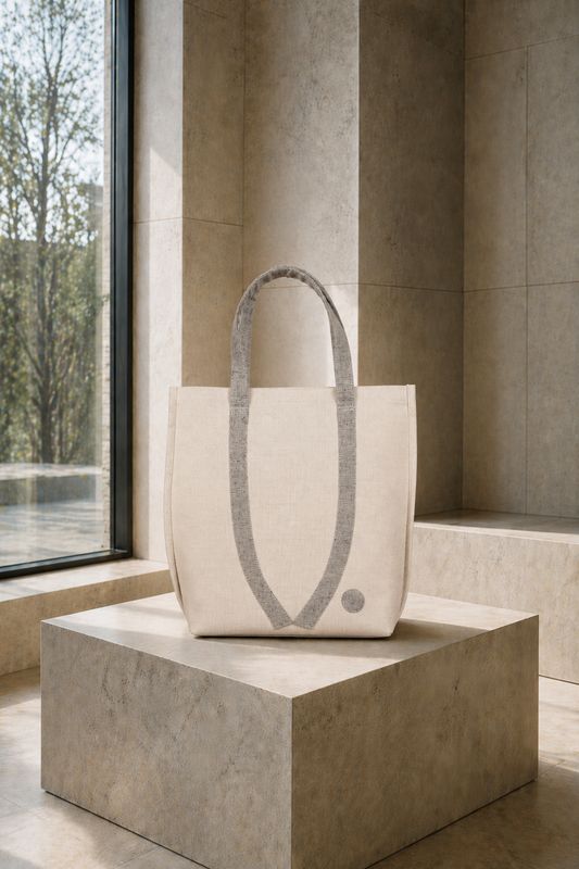 The O Bag Ecru in Hemp and Linen - Atelier Collection